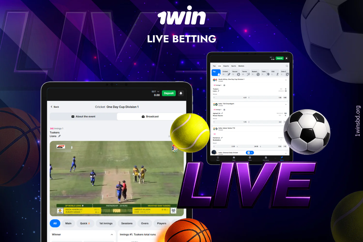 1win bookmaker accepts live bets – for such events, higher odds are characteristic due to unpredictability and the thrill of the moment